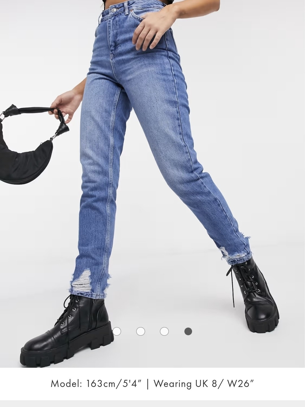 Topshop High-Rise Slim Straight Blue Jeans